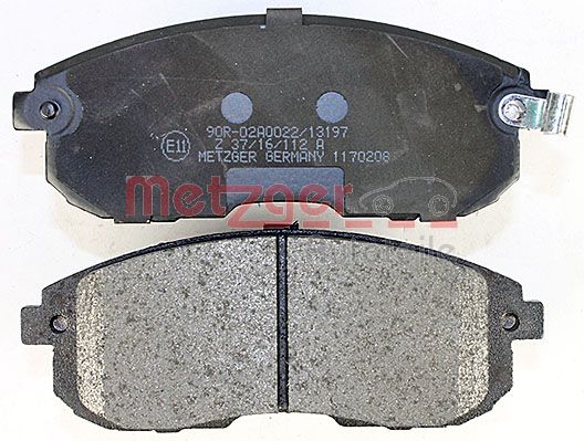 METZGER 1170208 Bremsbelagsatz, Scheibenbremse